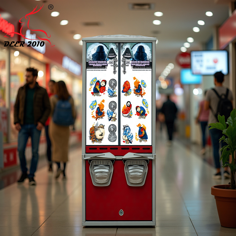 Venta de Máquina expendedora de pegatinas de fotos de tatuajes de dos columnas, seis colores opcionales