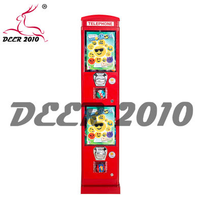 Máquina expendedora de caramelos para quiosco exterior con cuerpo de metal rojo, duradera, para cabina telefónica GV48, monedero de alta capacidad, totalmente metálica, garantía de 1 año