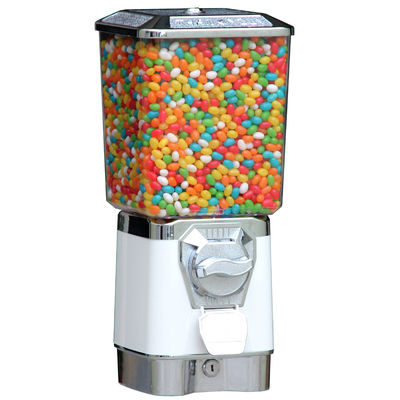 soporte blanco del metal 6coins de la máquina expendedora 3.6kgs los 46cm del gumball de la burbuja para la alameda